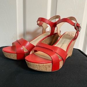 Red Wedges with adjustable strap
